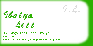 ibolya lett business card